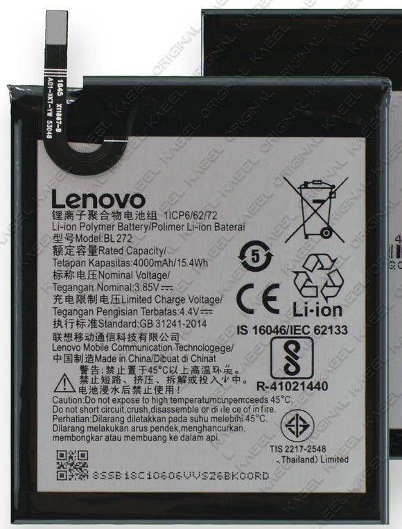 Genuine Battery BL272 for Lenovo K6 Power K33A42 Vibe K6 4000mAh with 1 Year Warranty*
