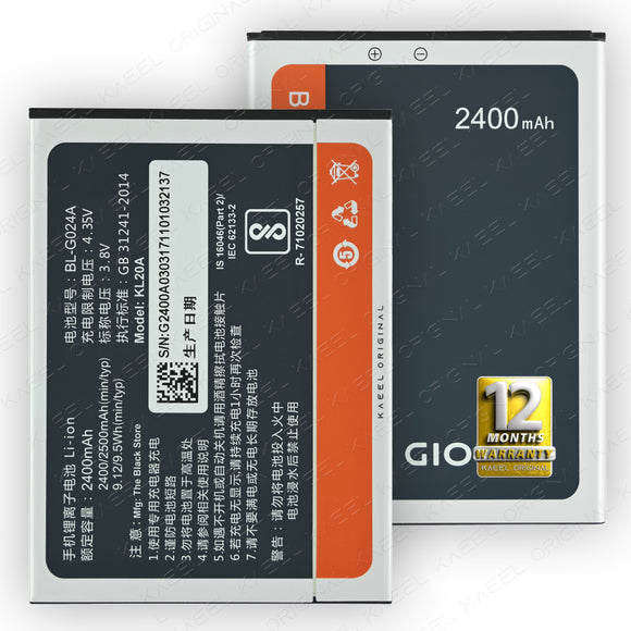Genuine Battery BL-G024A for Gionee F103 Pro 2400mAh with 1 Year Warranty*