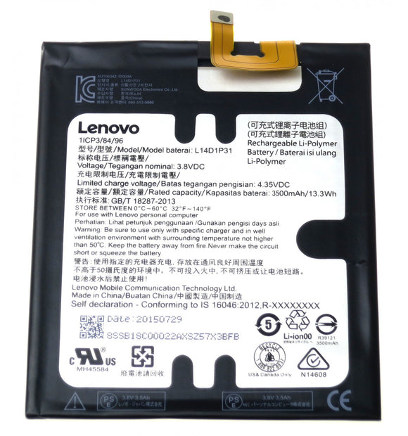 Genuine Battery L14D1P31 for Lenovo Phab Plus PB1-770N PB1-770M 3500mAh with 1 Year Warranty*