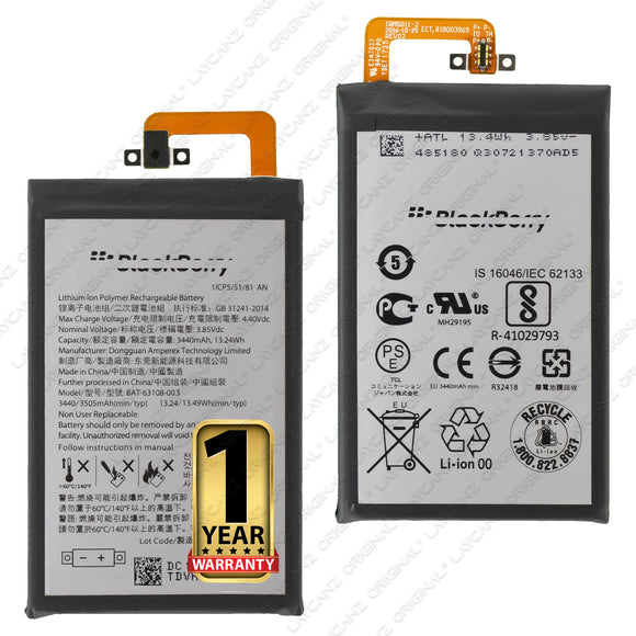 Genuine Battery BAT-63108-003 for BlackBerry KEYone TLP034E1 / Alcatel DK70 DTEK70 3505mAh with 1 Year Warranty*