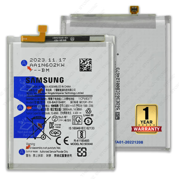 Genuine Battery EB-BA515ABY for Samsung Galaxy A51 | Versions: SM-A515F/DSN (Global); SM-A515F/DS (LATAM); SM-A515F/DST (Brazil); SM-A515F/DSM (Russia); SM-A515F/N (Australia); SM-A515U (USA) 4000mAh with 1 Year Warranty*