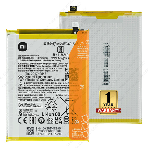 Kaeel Original BN5H 5000mAh Battery for Xiaomi Poco M5 / Xiaomi Poco M4 5G / Xiaomi Redmi Note 11E - with 1 Year Warranty*