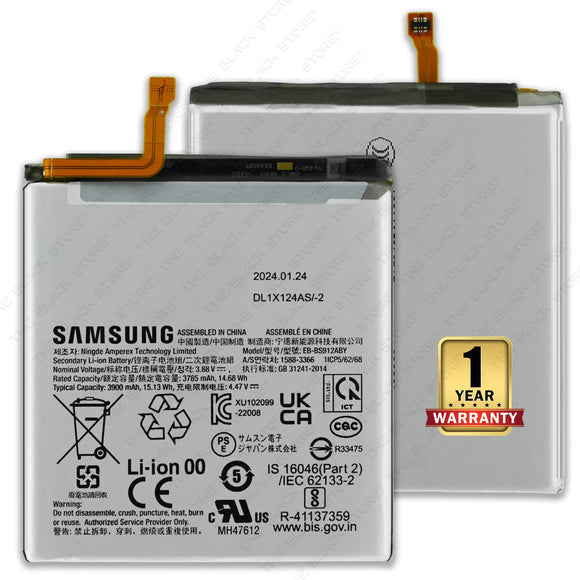 Genuine Battery EB-BS921ABY for Samsung Galaxy S24 Models	SM-S921B, SM-S921B/DS, SM-S921U, SM-S921U1, SM-S921W, SM-S921N, SM-S9210, SM-S921E, SM-S921E/DS 4000mAh with 12 Months Warranty*