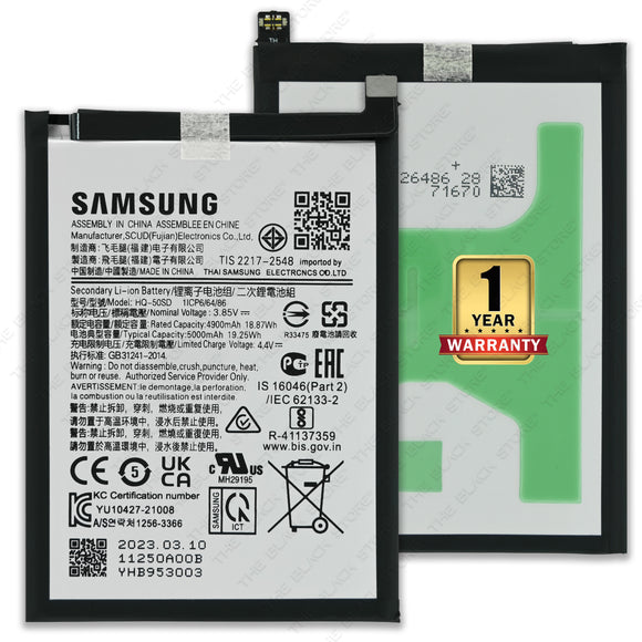 Genuine Battery HQ-50SD for Samsung Galaxy A03 Models	SM-A035F, SM-A035F/DS, SM-A035M, SM-A035G 5000mAh with 1 Year Warranty*