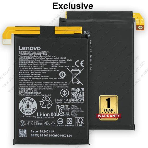 Genuine Battery L24D1P31 6550mAh Battery for Lenovo Legion Y700 3rd Gen [2024] (2 units pack, each 3275mAh)) with 1 Year Warranty*