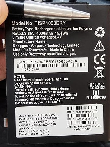 Genuine Battery TISP4000ERY for Panasonic Eluga Ray X 4000mAh with Year Warranty*